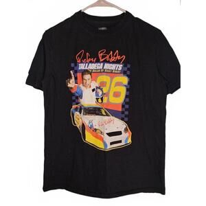 Talladega Nights Ricky Bobby Men's Black Graphic T-Shirt Size Medium